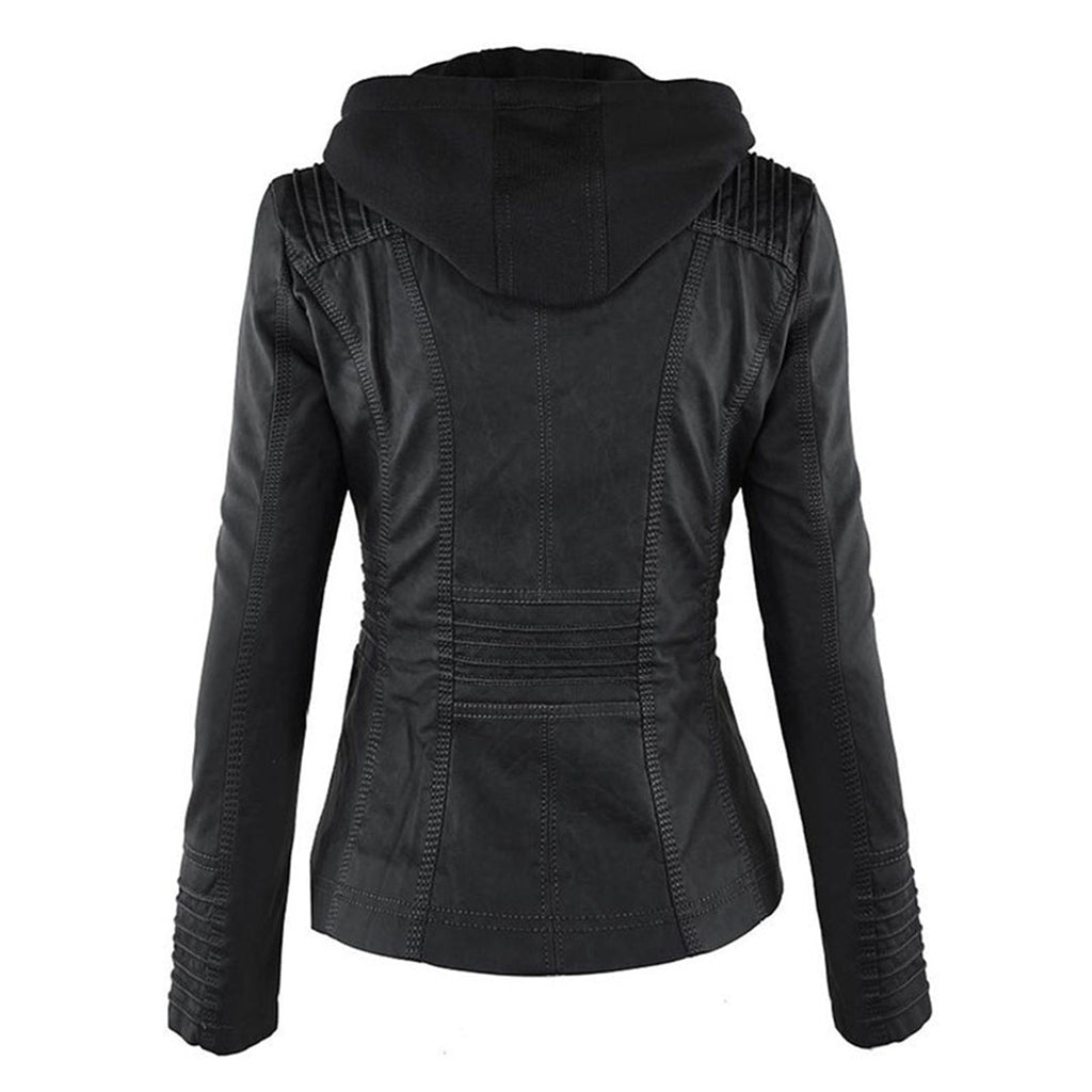 Mariana™ | Chamarra de piel ligera con capucha