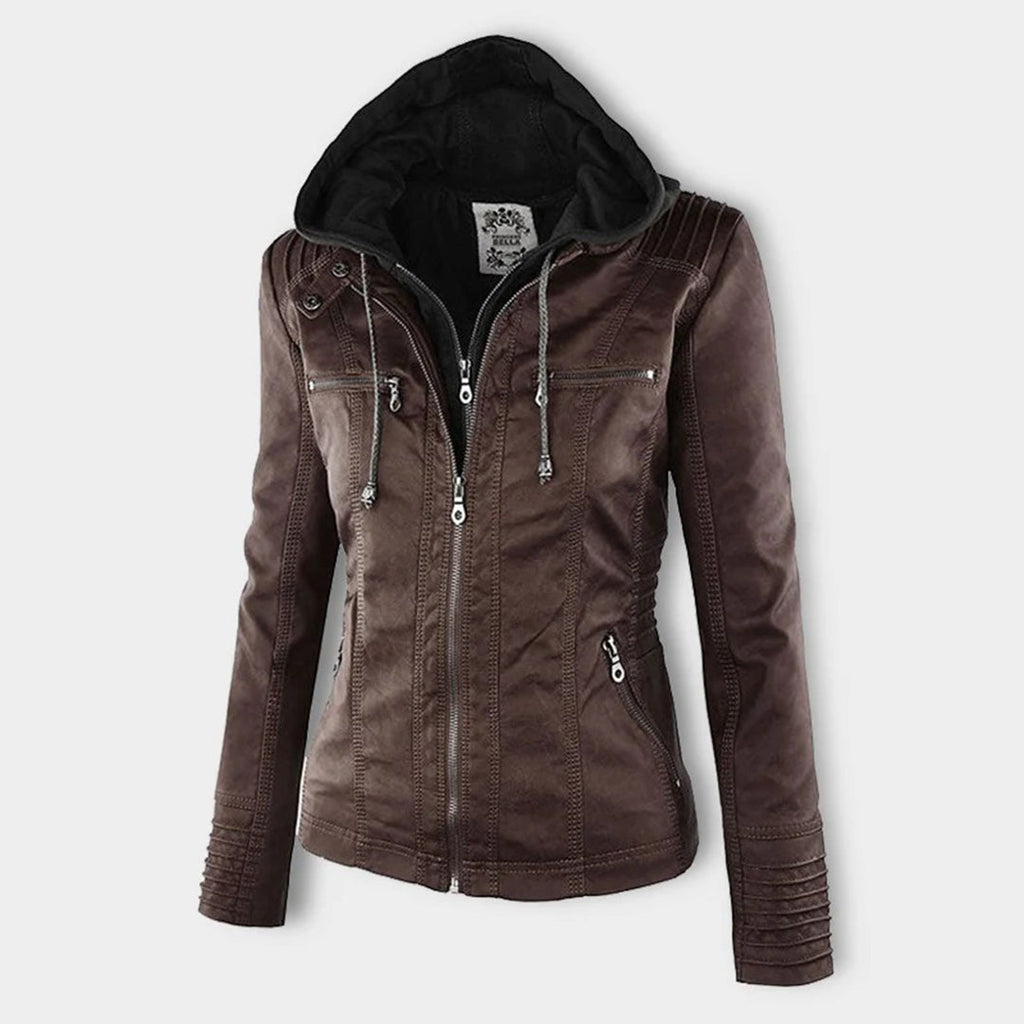Mariana™ | Chamarra de piel ligera con capucha