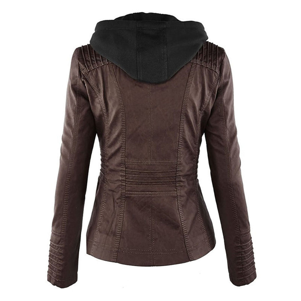 Mariana™ | Chamarra de piel ligera con capucha