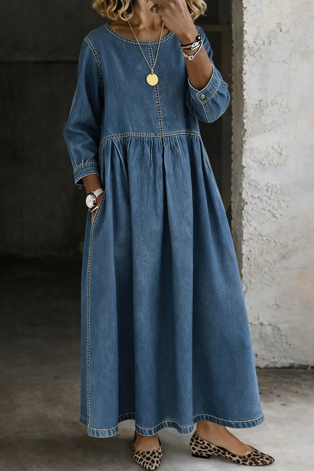 Lucía™ | Vestido Largo de Mezclilla · Cómodo y Favorecedor