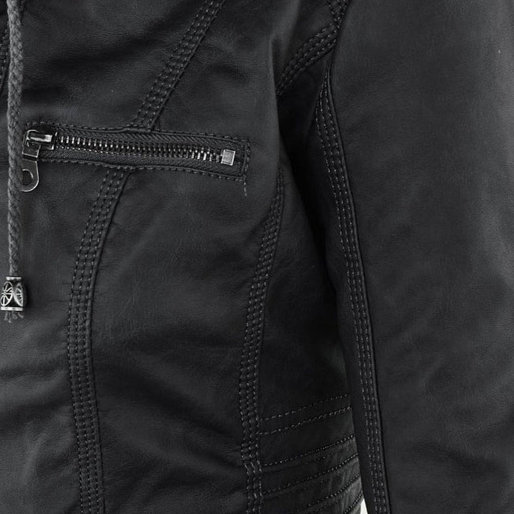 Mariana™ | Chamarra de piel ligera con capucha
