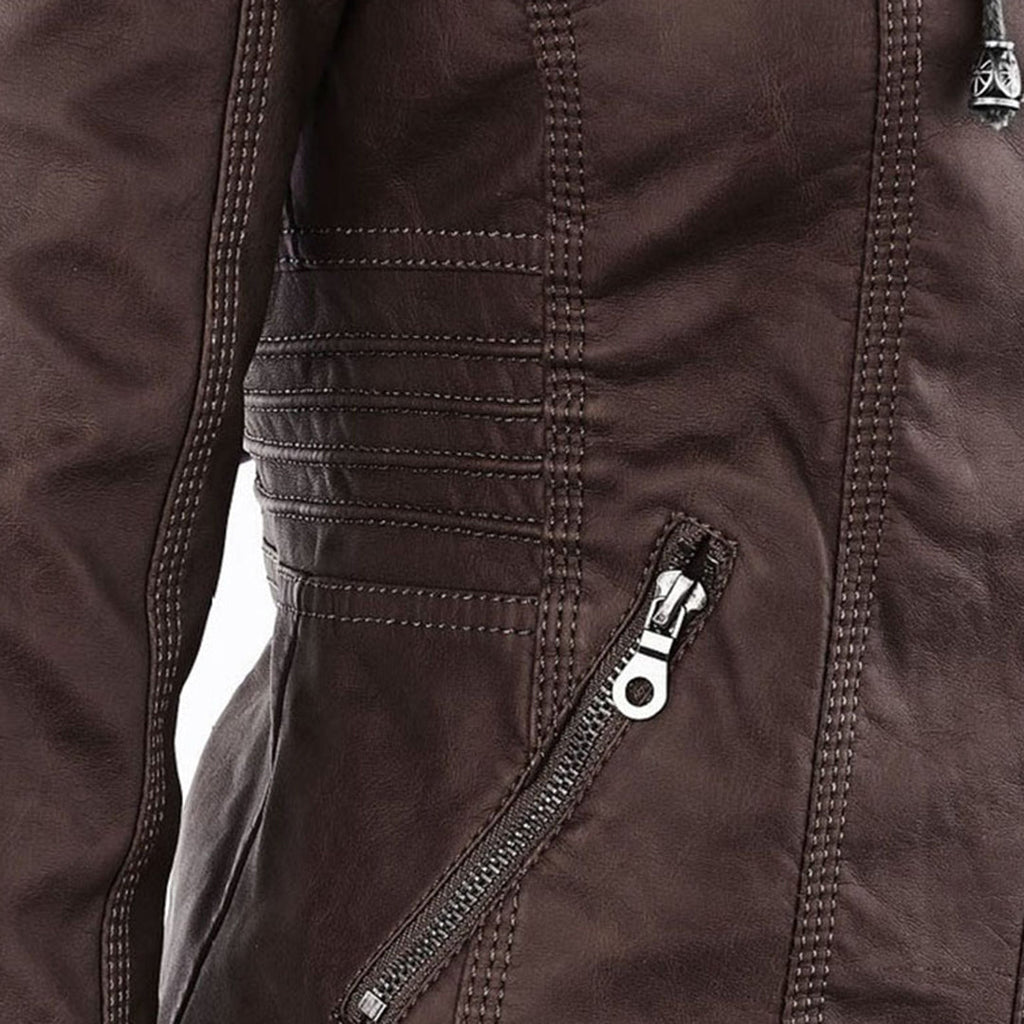 Mariana™ | Chamarra de piel ligera con capucha