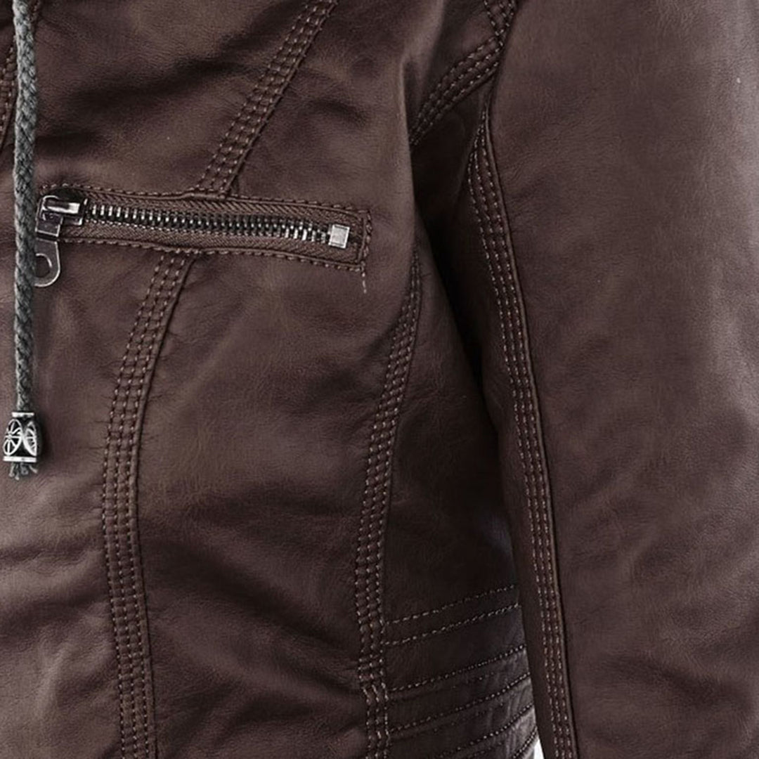 Mariana™ | Chamarra de piel ligera con capucha