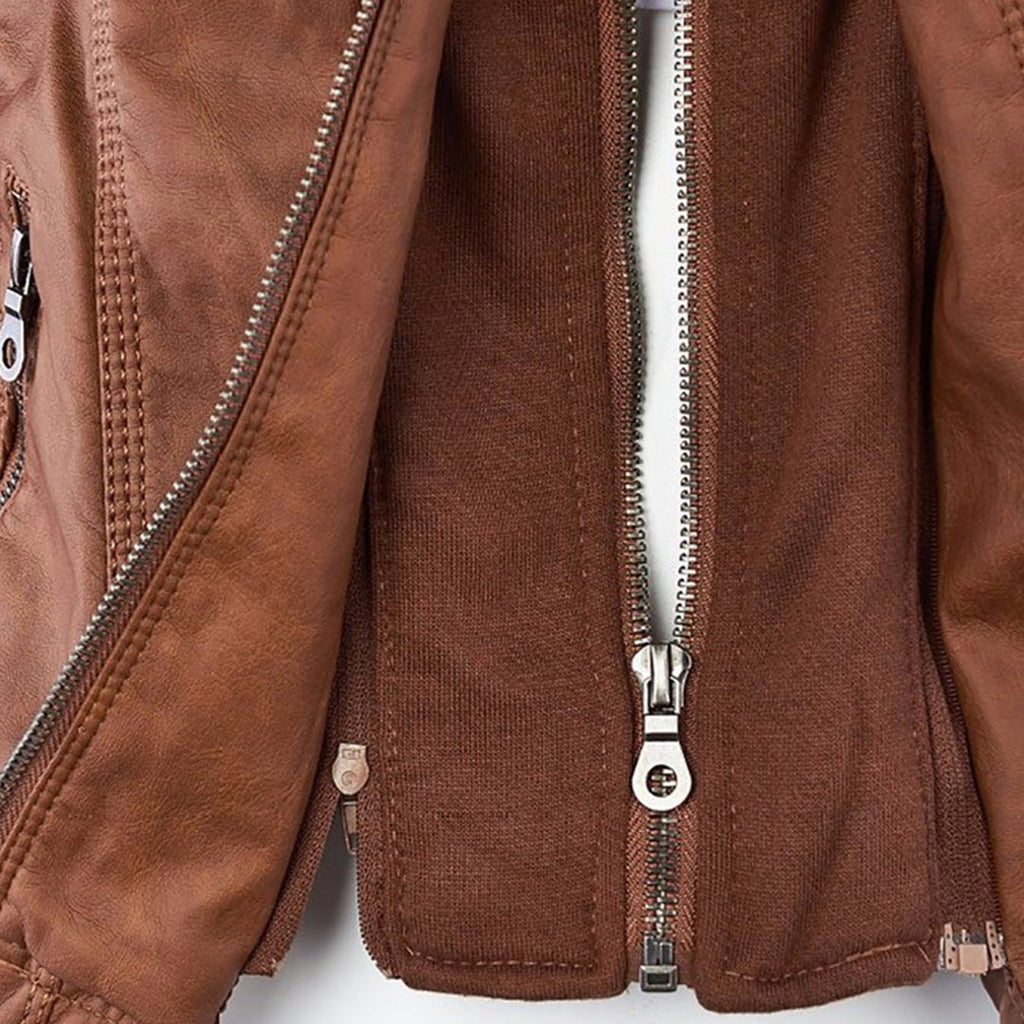 Mariana™ | Chamarra de piel ligera con capucha