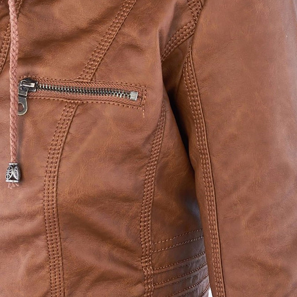 Mariana™ | Chamarra de piel ligera con capucha