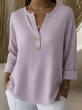 Lucia | Camiseta Henley Texturizada con Botones
