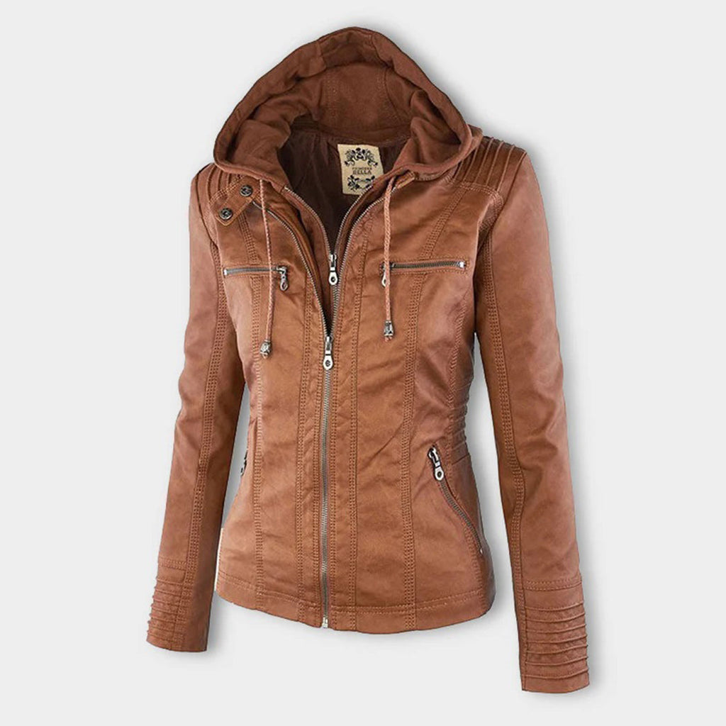 Mariana™ | Chamarra de piel ligera con capucha