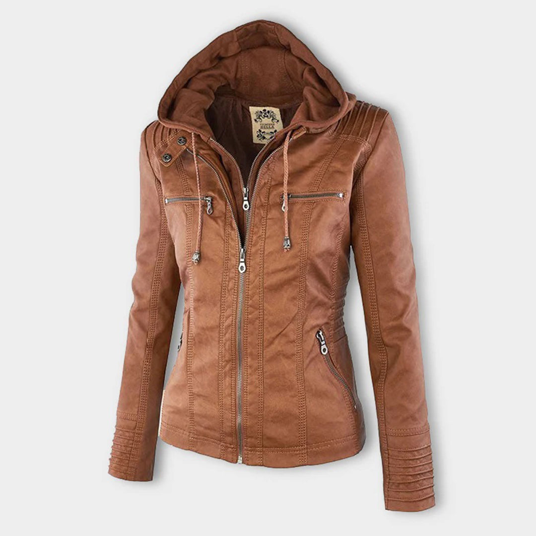 Mariana™ | Chamarra de piel ligera con capucha