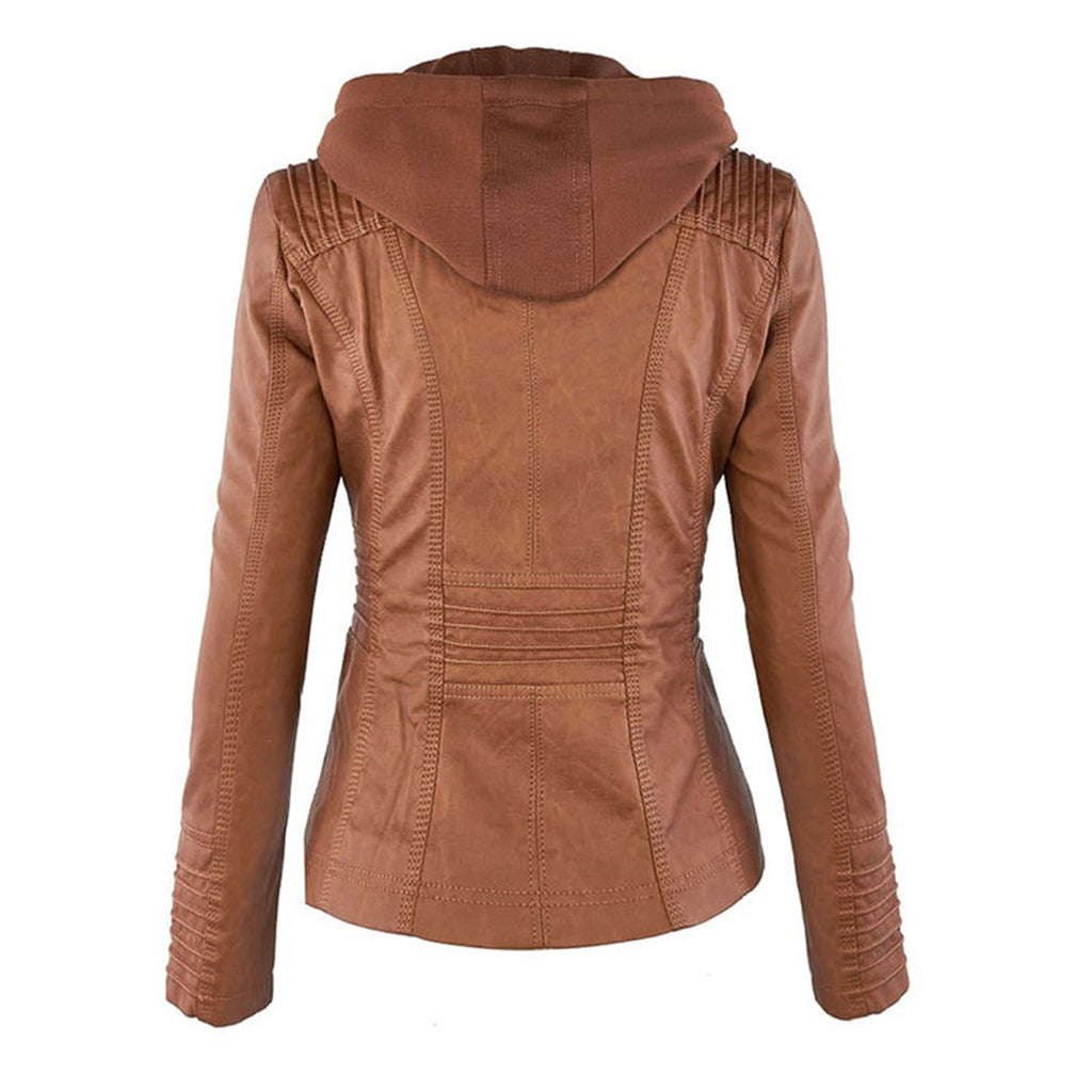 Mariana™ | Chamarra de piel ligera con capucha