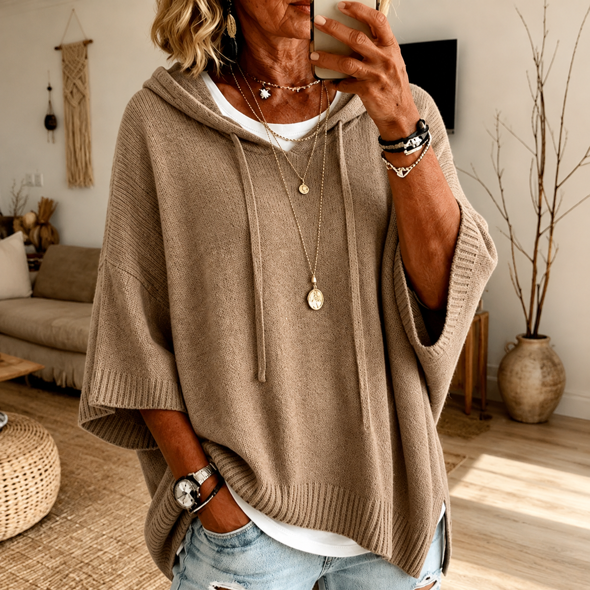 Suéter Marisa™ | Holgado con capucha y manga amplia