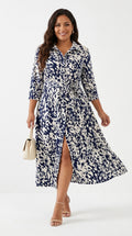 Daniela™ | Vestido Midi con Cinturón · Estiliza y Favorece