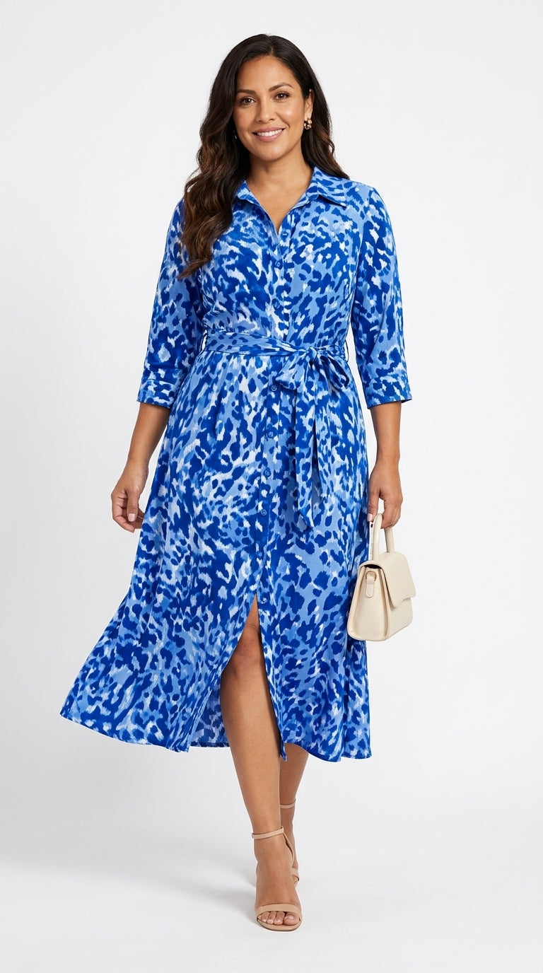 Daniela™ | Vestido Midi con Cinturón · Estiliza y Favorece
