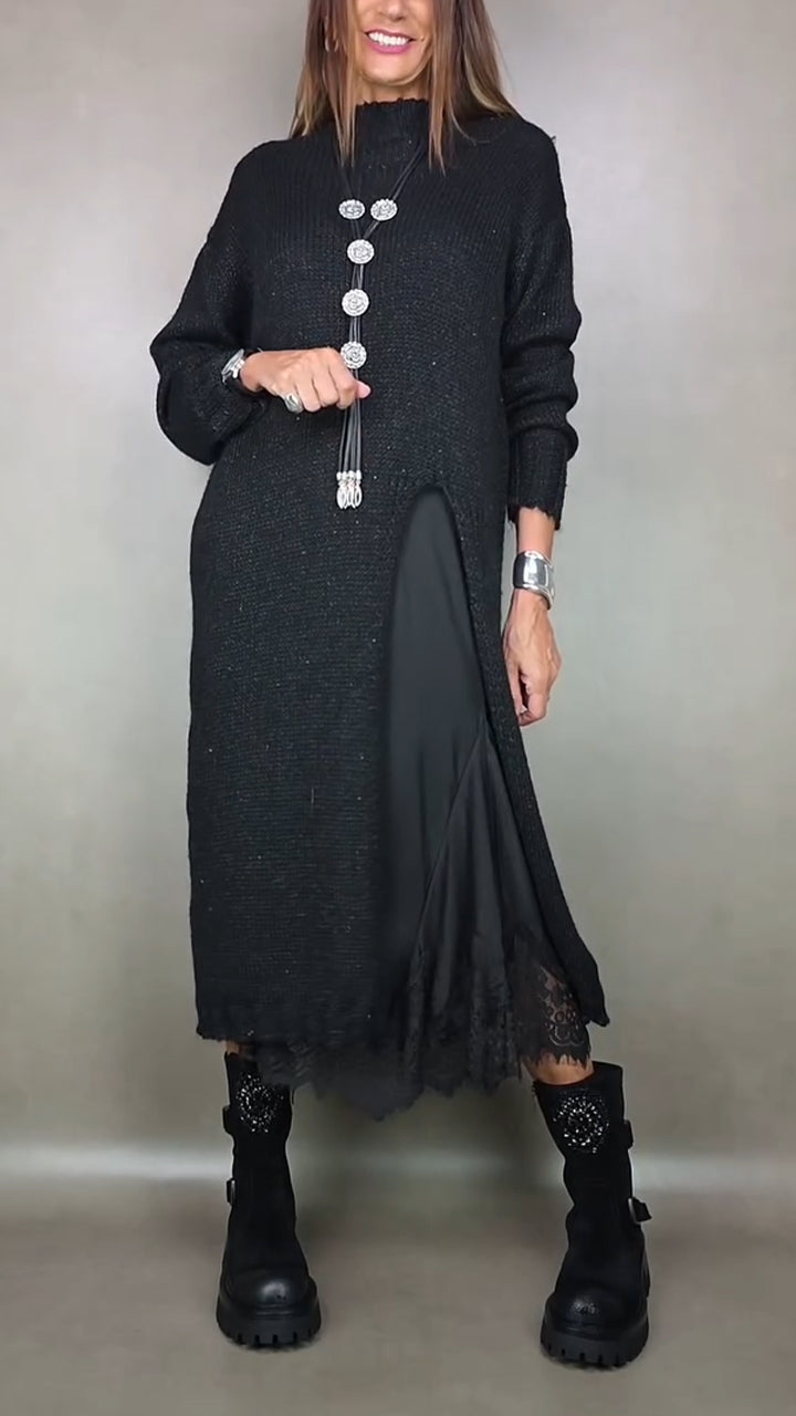 Carlota™ | Conjunto 2 Piezas · Vestido Lencero y Cárdigan