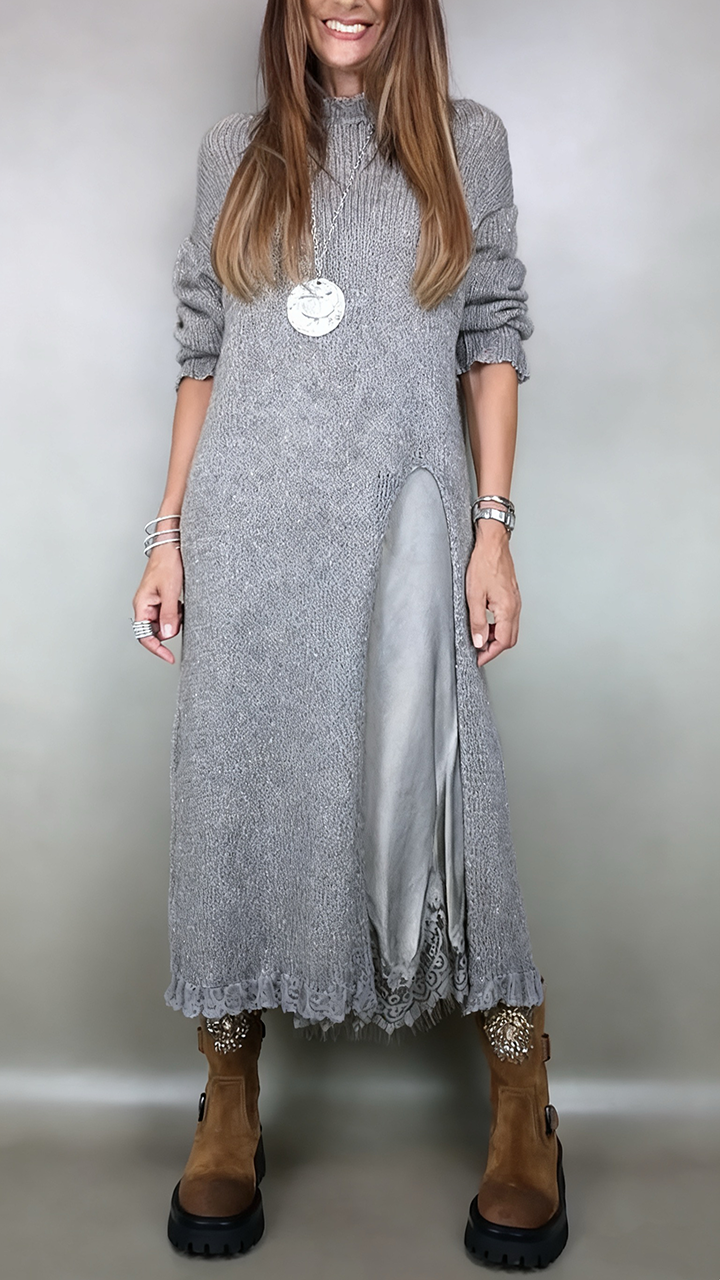 Carlota™ | Conjunto 2 Piezas · Vestido Lencero y Cárdigan
