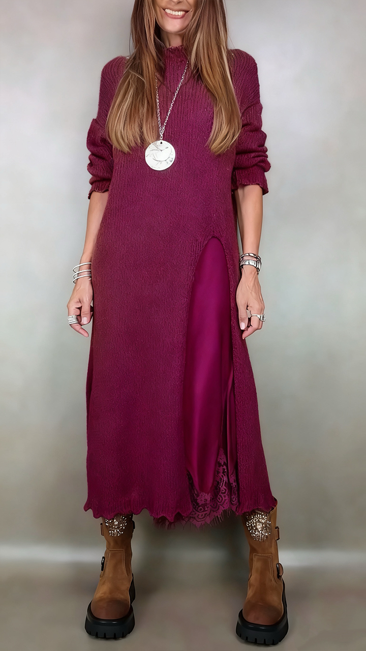 Carlota™ | Conjunto 2 Piezas · Vestido Lencero y Cárdigan